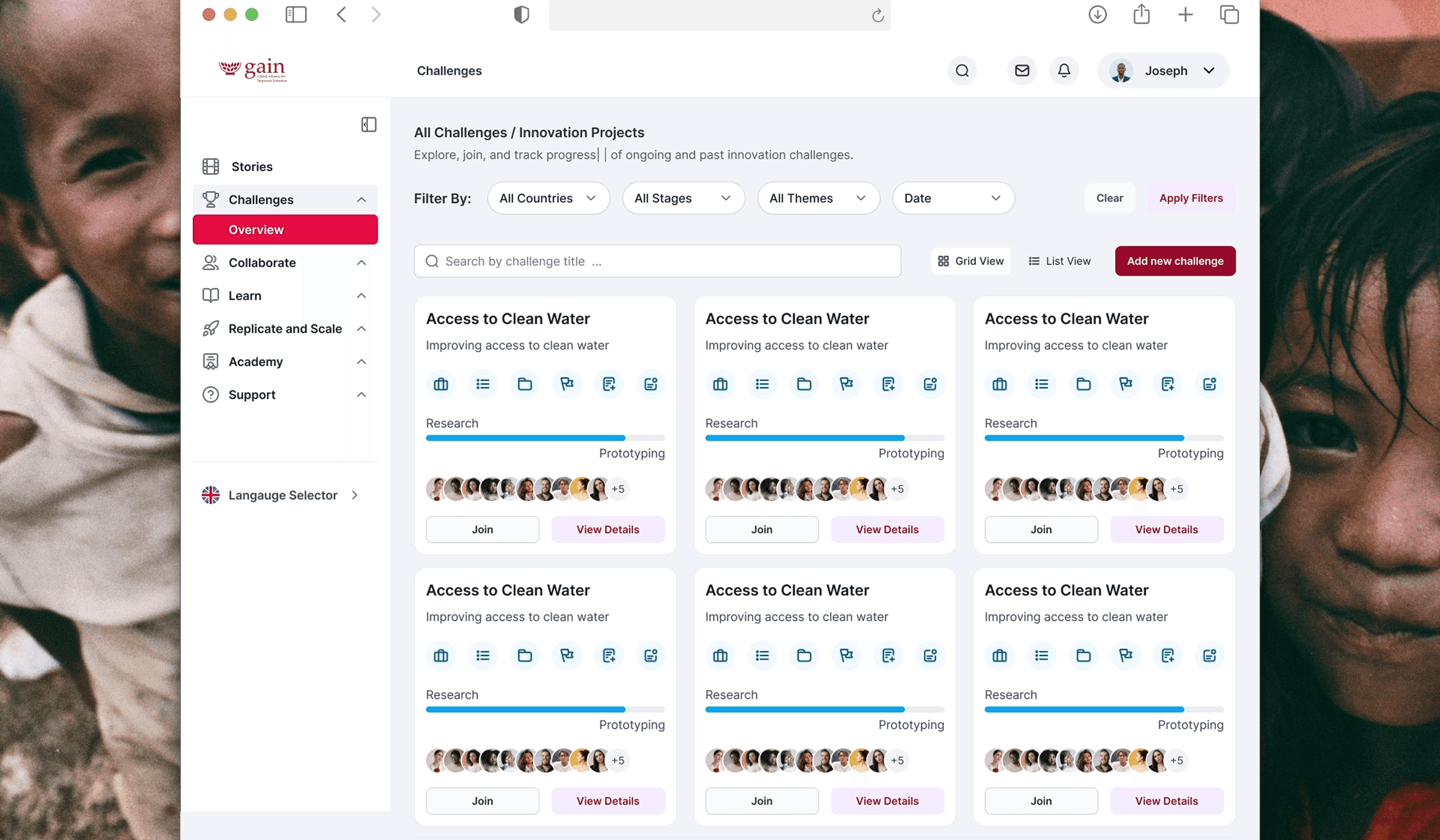 GAIN Global Co-Innovation Platform Hero