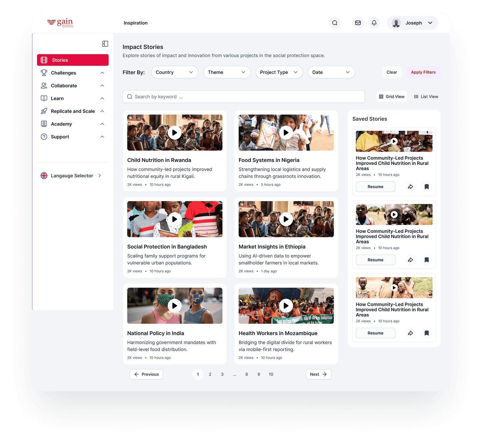 Impact Stories Page