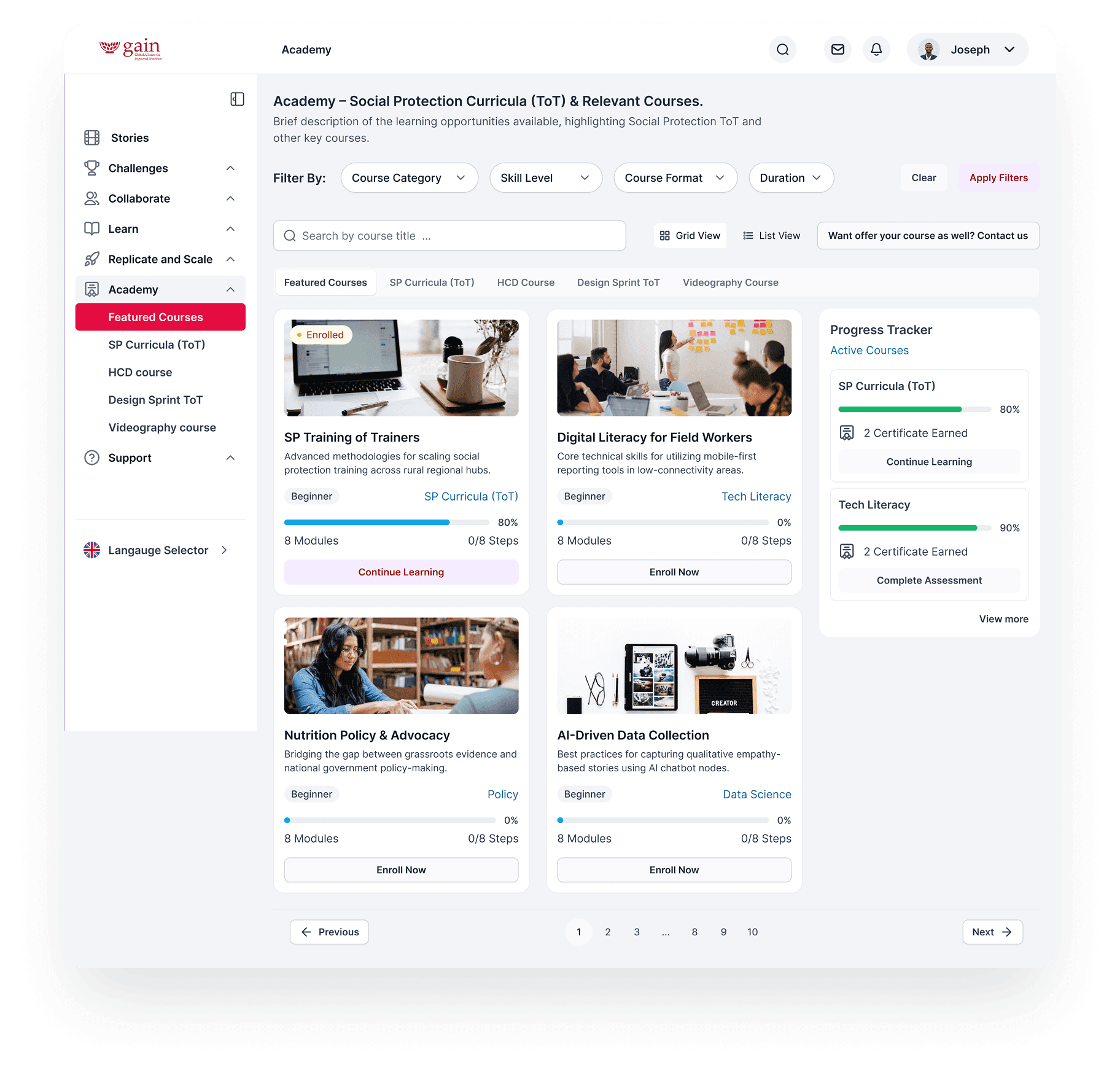 Collaboration Hub Screen