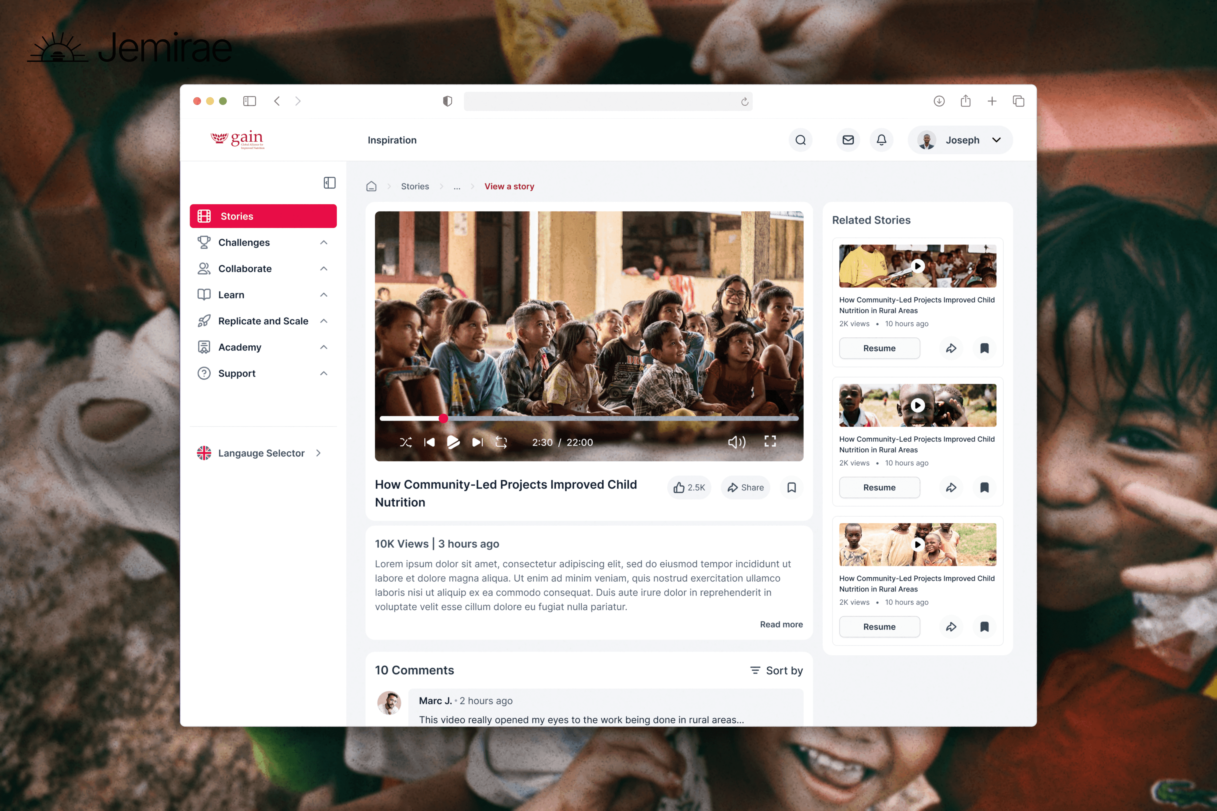 We helped GAIN collect 3,500+ impact stories to revolutionize global nutrition policy.