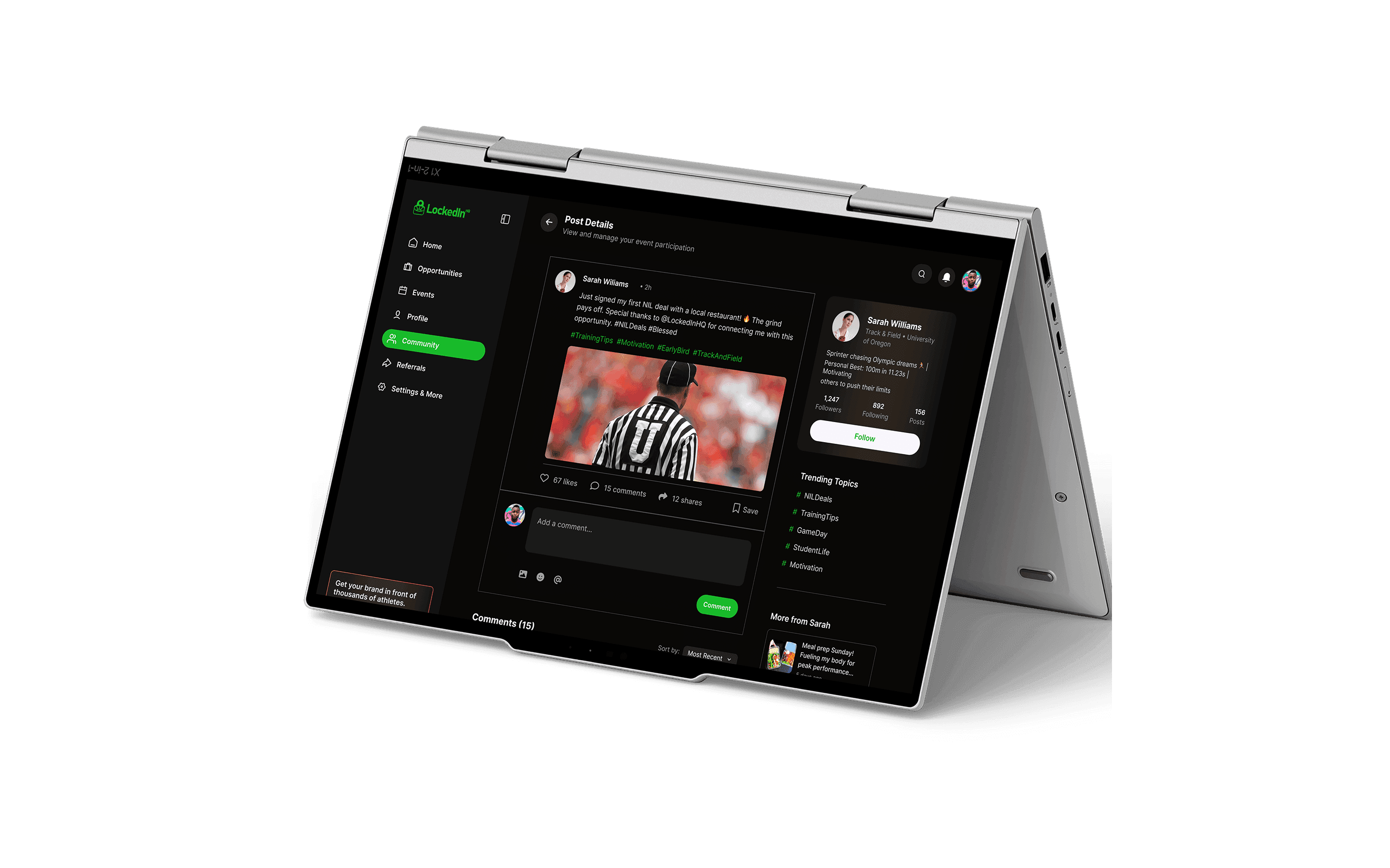 LockedIn HQ Laptop Mockup