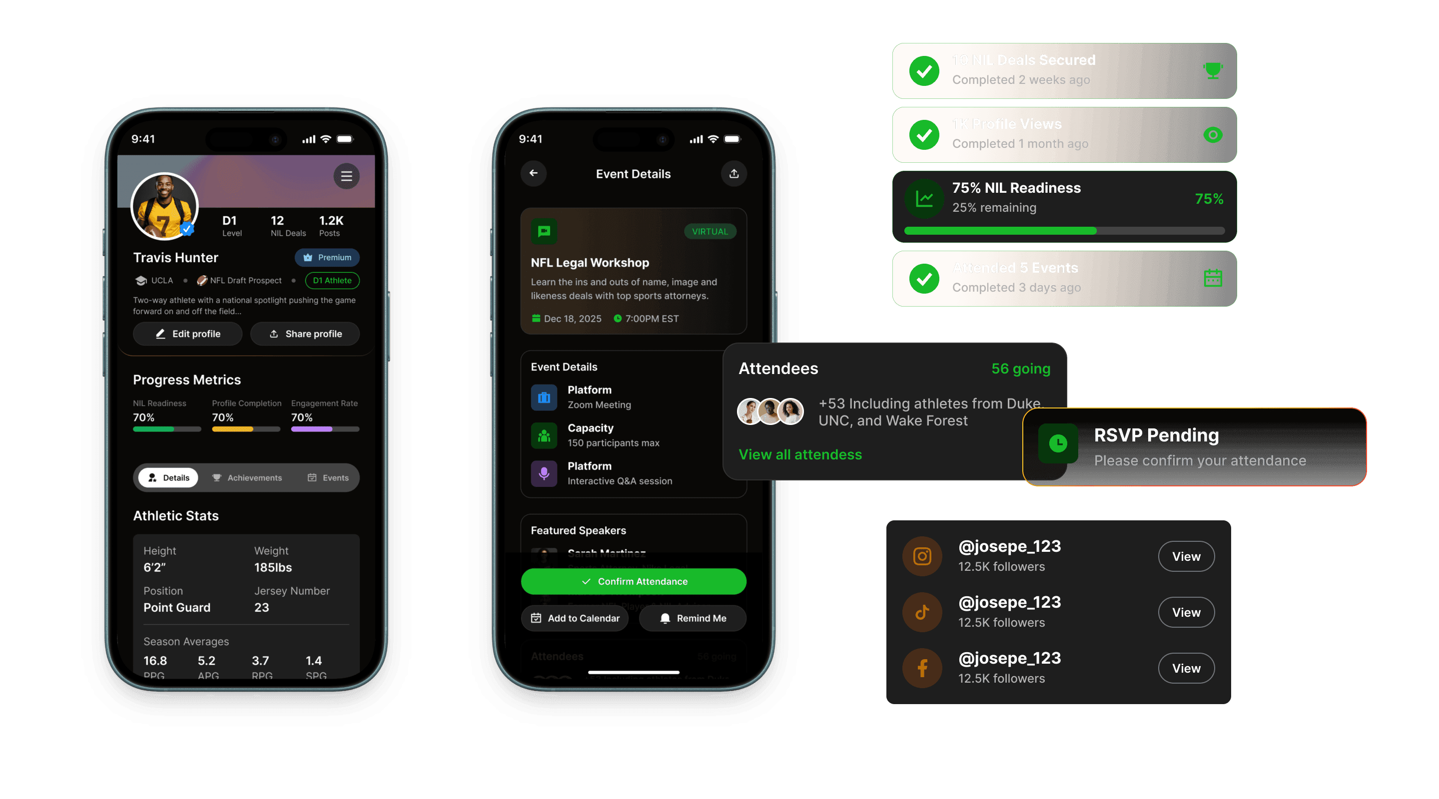 LockedIn HQ Mobile Mockups