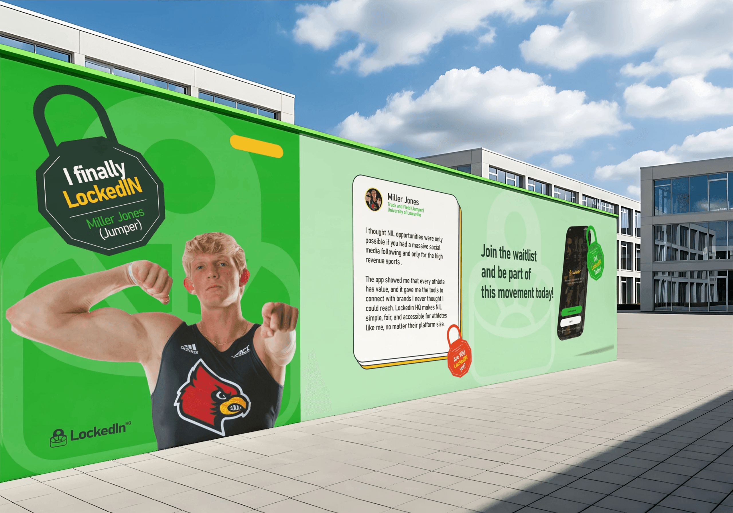 LockedIn HQ Outdoor Mural Mockup