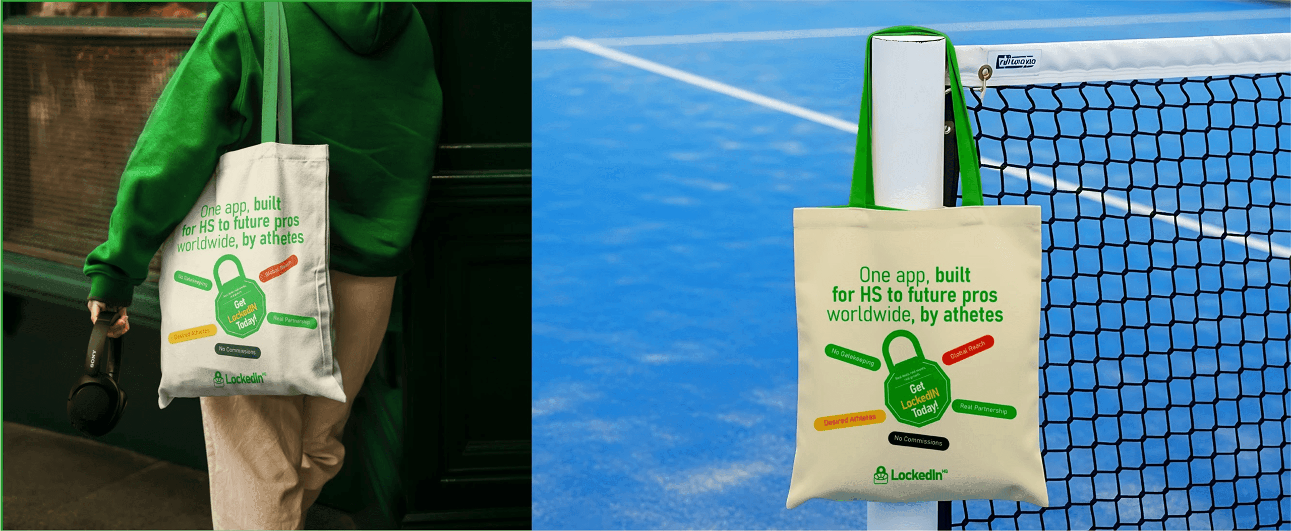 LockedIn HQ Tote Bag Mockups