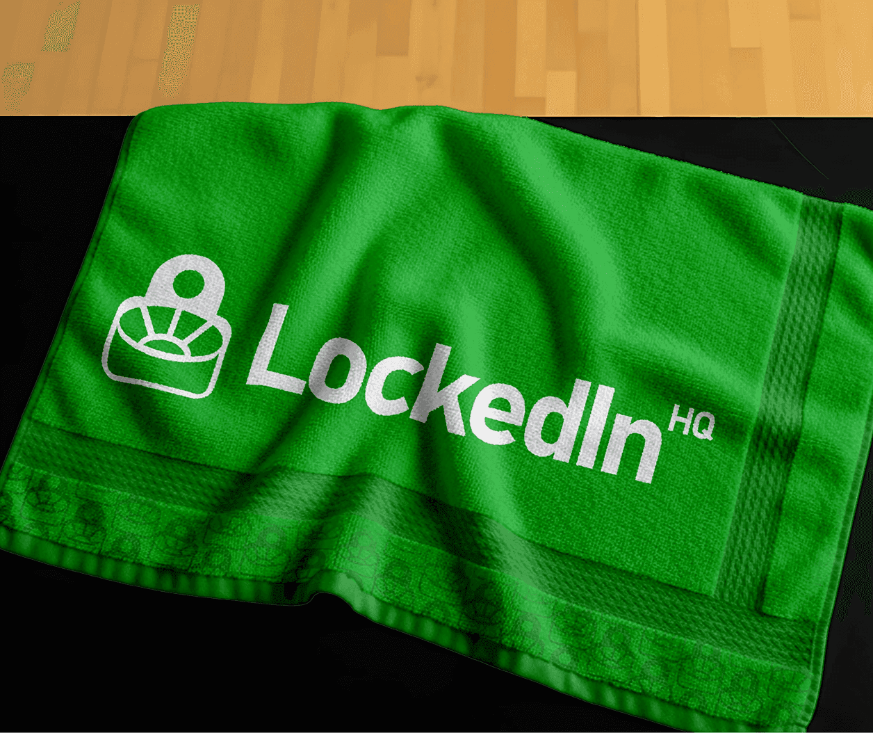 LockedIn HQ Towel Mockup