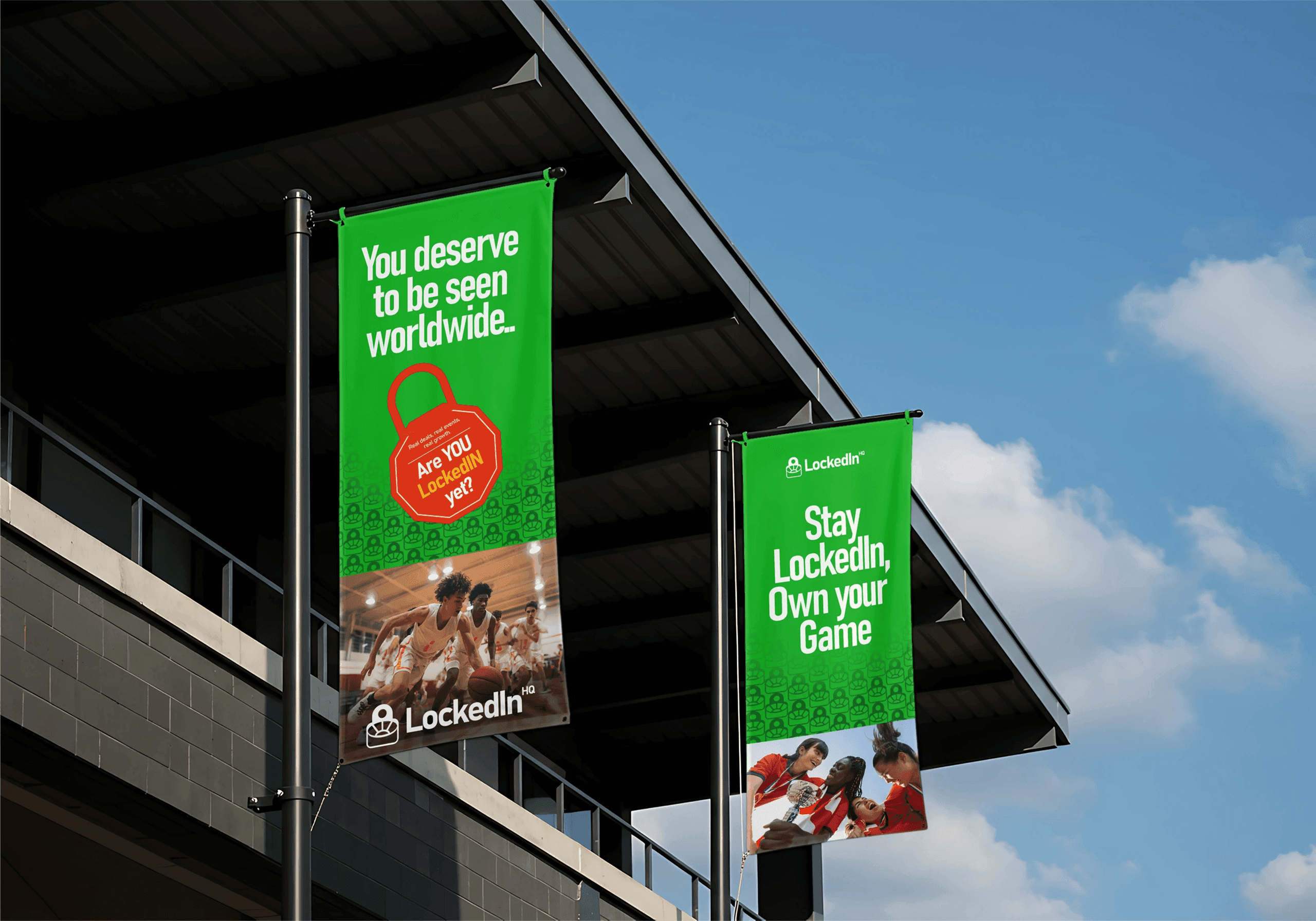 LockedIn HQ Outdoor Banner Mockup