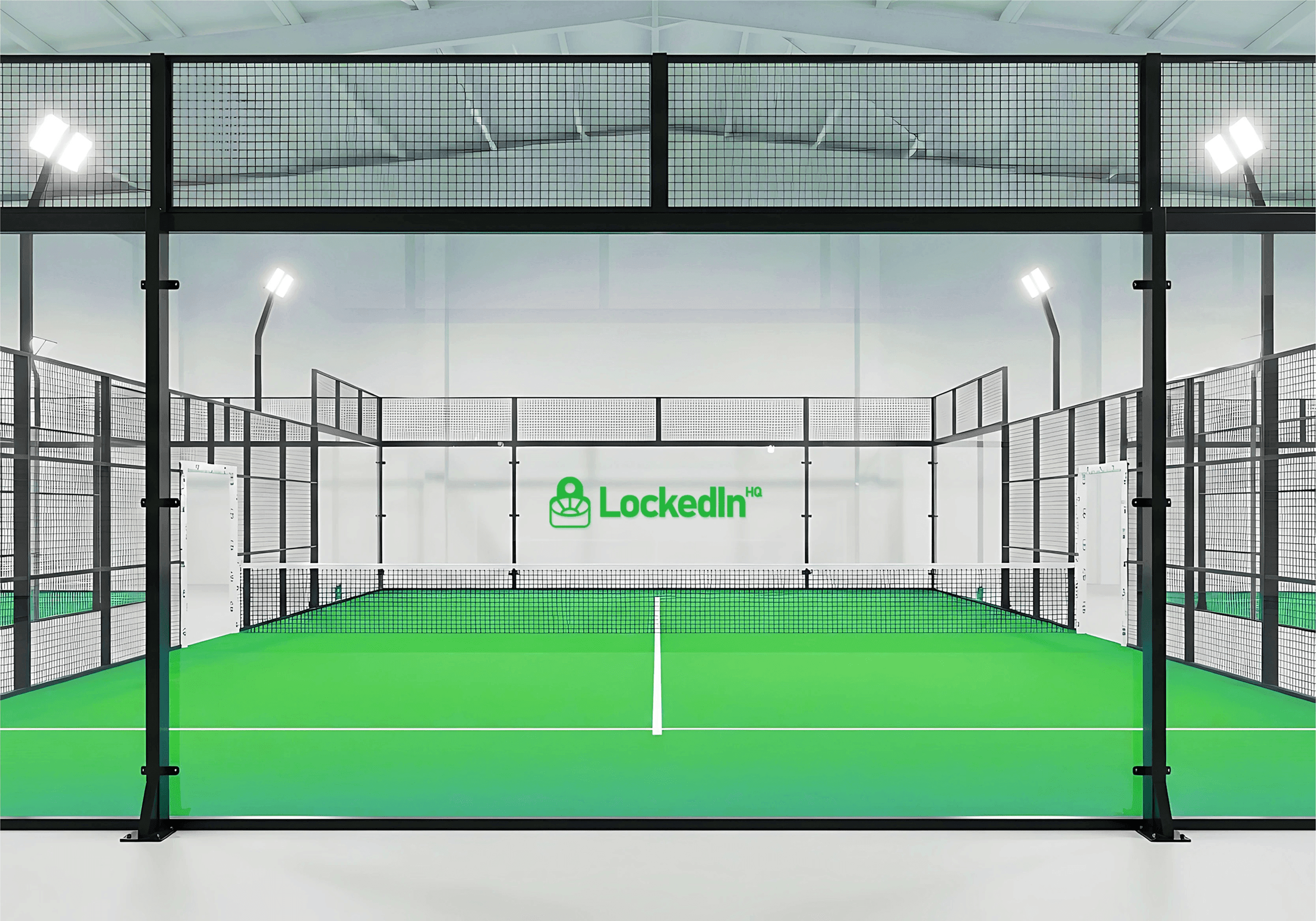 LockedIn HQ Padel Court Branding