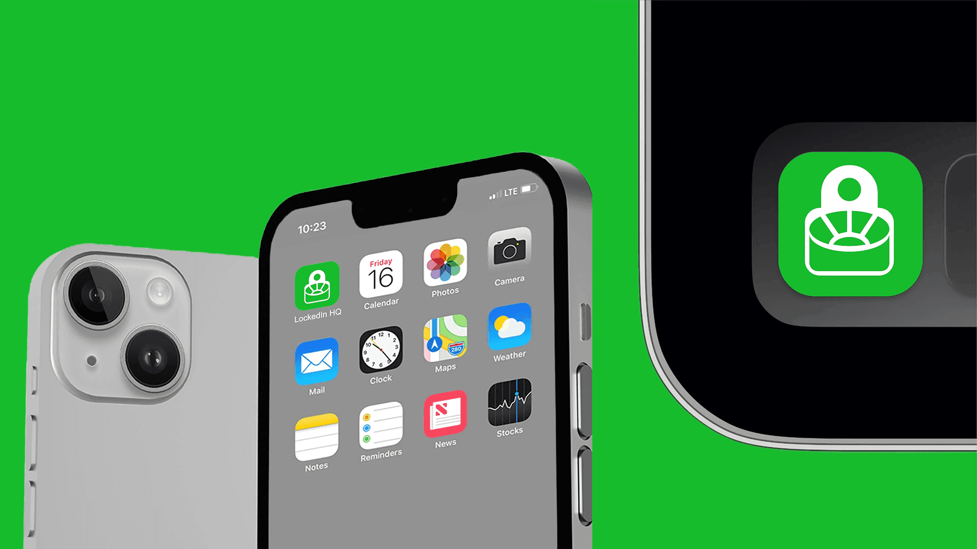 LockedIn HQ App Icon Mockup