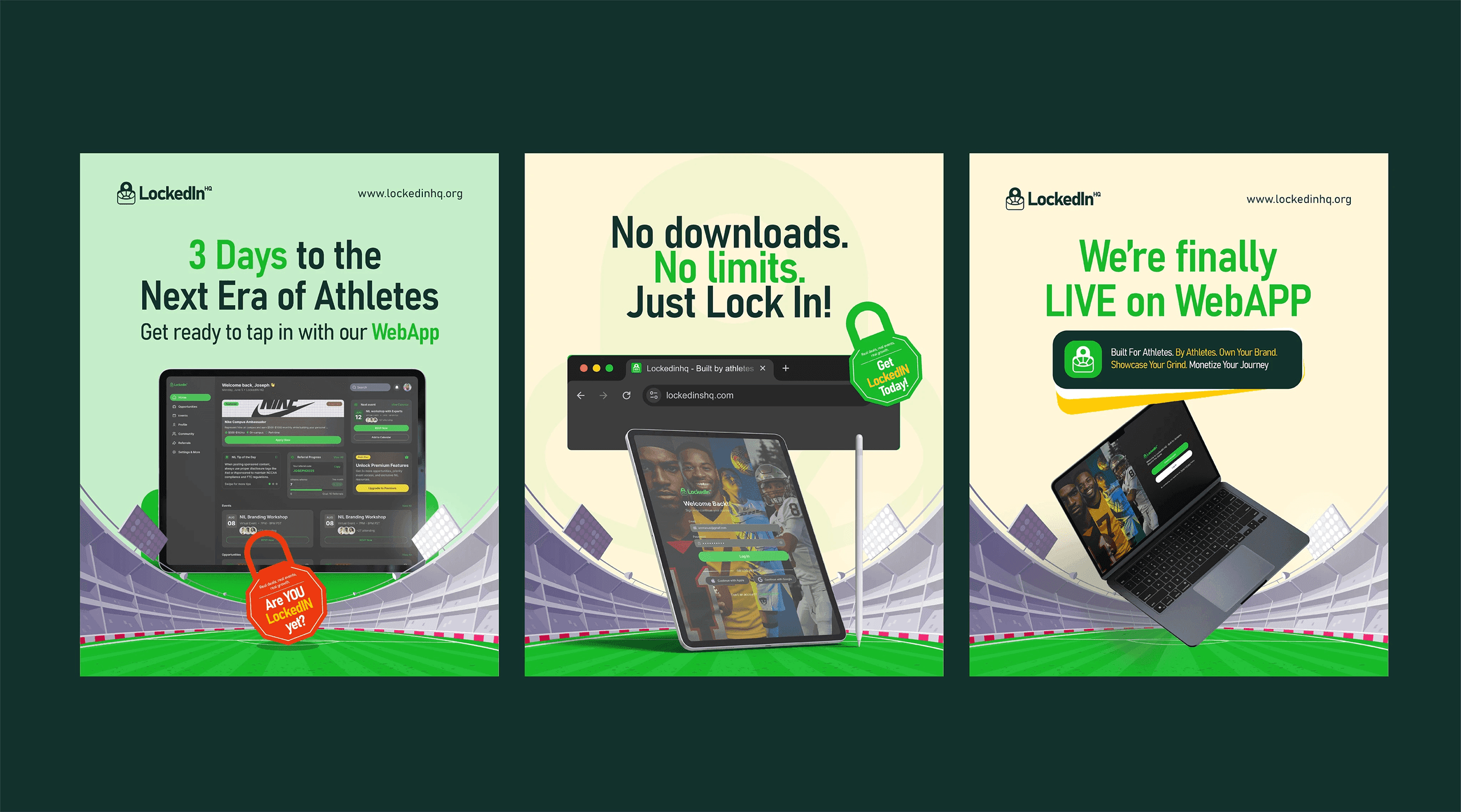 LockedIn HQ Social Media Marketing Cards