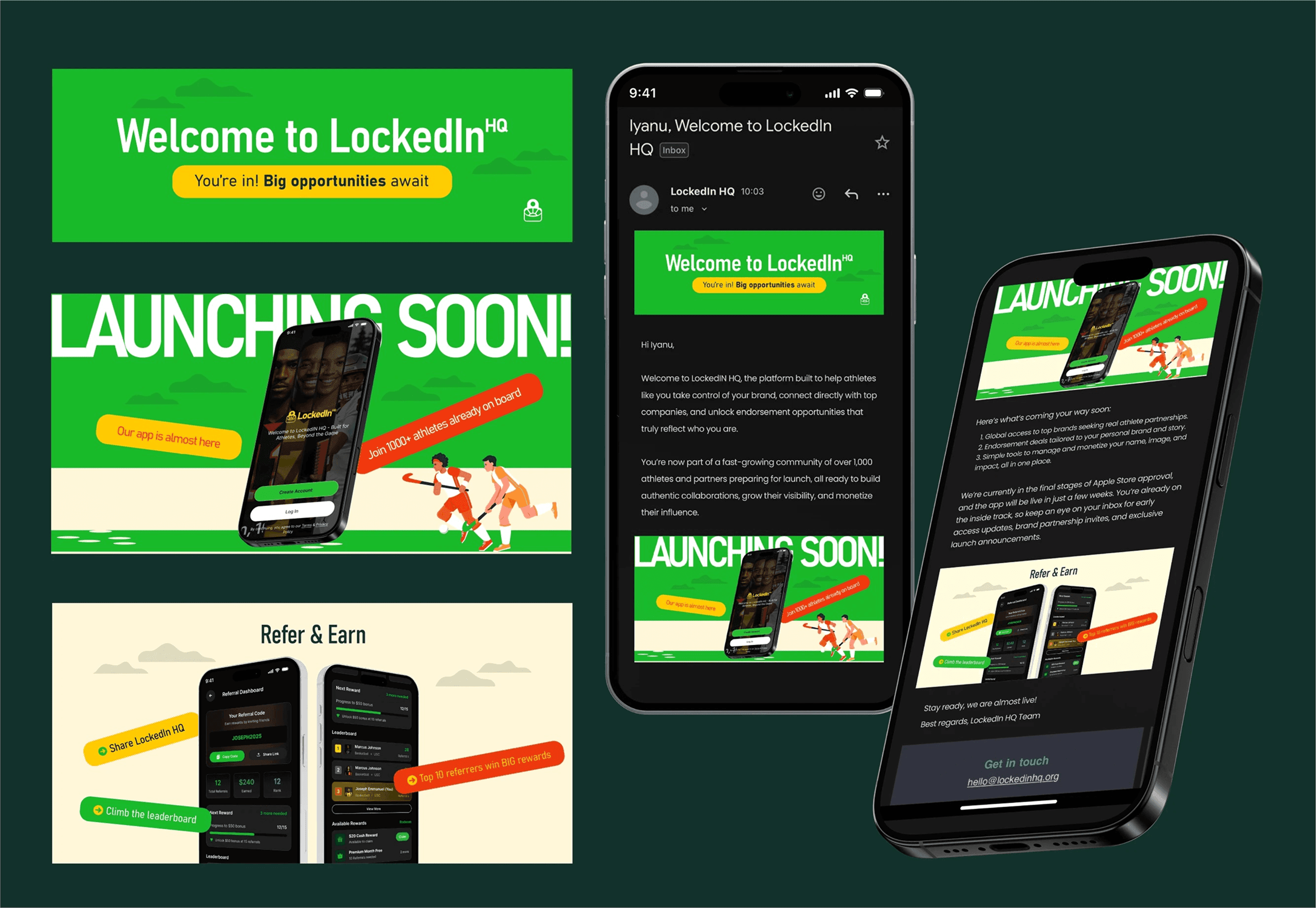LockedIn HQ App Launch Screens