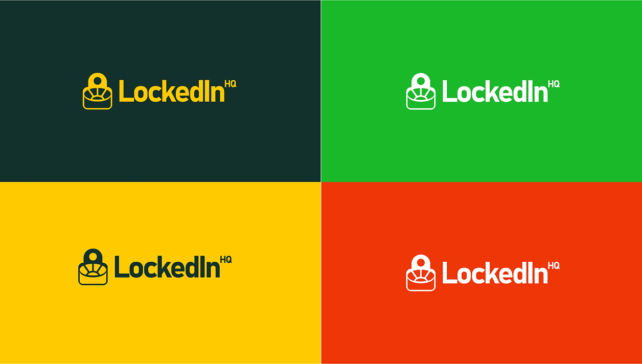 LockedIn HQ Logo Color Variants