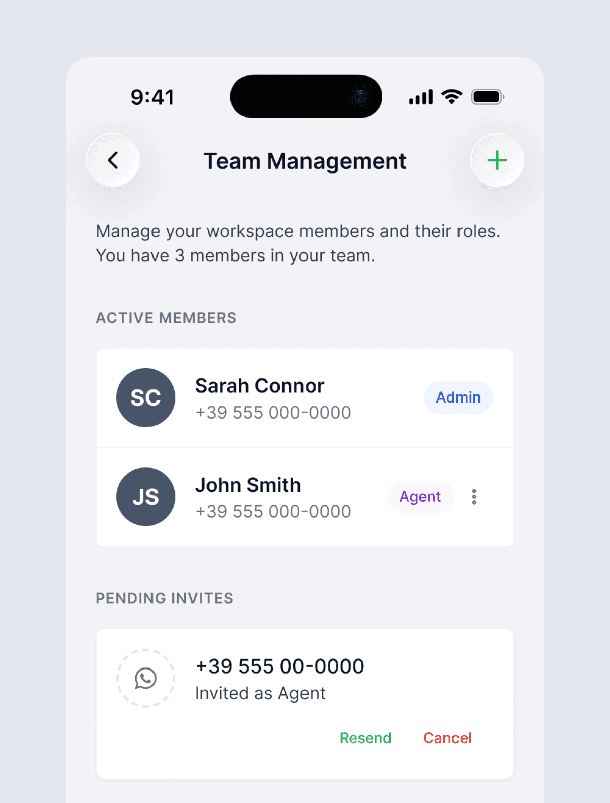 Yablio Settings - Team Management